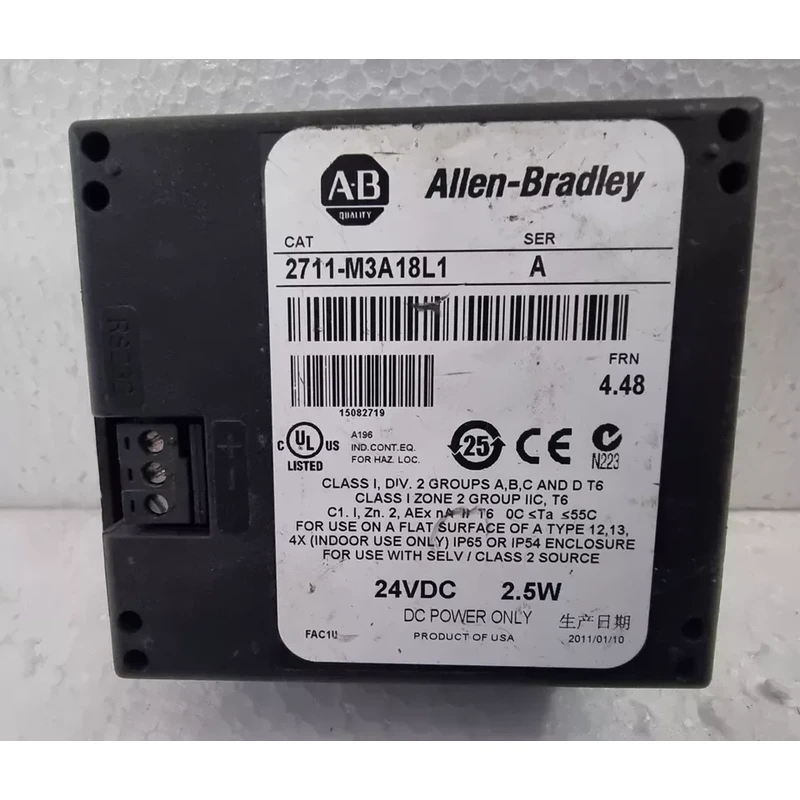WHOLESALE ALLEN BRADLEY 2711 M3A18L1 PANELVIEW 300 MICRO SER A FRN 4.48 HMI DISPLAY WHOLESALE-ALLEN-BRADLEY-2711-M3A18L1-PANELVIEW-300-MICRO-SER-A-FRN-4.48-HMI-DISPLAY