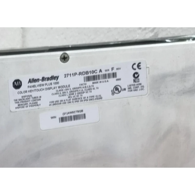 ORDER ALLEN BRADLEY PANELVIEW PLUS 1000 ASSEMBLED TERMINAL 2711P B10C4B1 SER A HMI ORDER ALLEN BRADLEY PANELVIEW PLUS 1000 ASSEMBLED TERMINAL 2711P B10C4B1 SER A HMI