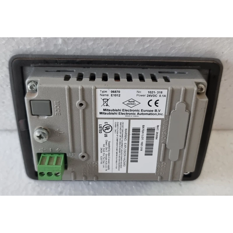 ORDER MITSUBISHI ELECTRIC AUTOMATION BEIJER E1012 TYPE 06870 HMI DISPLAY ORDER MITSUBISHI ELECTRIC AUTOMATION BEIJER E1012 TYPE 06870 HMI DISPLAY