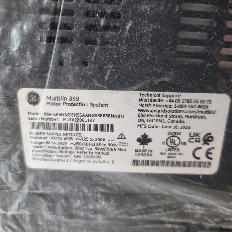 PURCHASE GE MULTILIN 869 MOTOR PROTECTION SYSTEM 869EP5NNG5HSSAANGSSFBSENNBN PURCHASE GE MULTILIN 869 MOTOR PROTECTION SYSTEM 869EP5NNG5HSSAANGSSFBSENNBN
