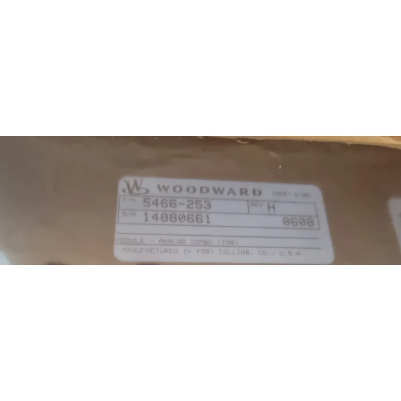 REQUEST QUOTE FOR WOODWARD 5466 253 REV H ANALOG COMBO (TMR) MODULE REQUEST QUOTE FOR WOODWARD 5466 253 REV H ANALOG COMBO (TMR) MODULE