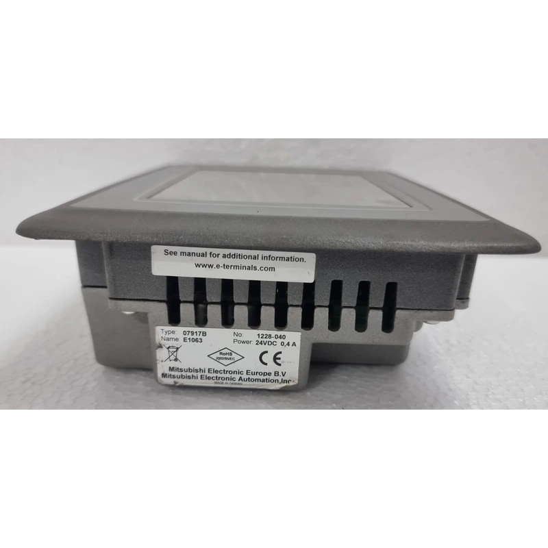 SPECIFICATIONS FOR MITSUBISHI ELECTRONIC AUTOMATION BEIJER E1063 TYPE 07917B HMI DISPLAY SPECIFICATIONS FOR MITSUBISHI ELECTRONIC AUTOMATION BEIJER E1063 TYPE 07917B HMI DISPLAY